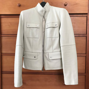 Kenneth Cole Reaction leather moto jacket XS